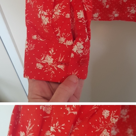 Vintage 70s handmade floral button down shirt - Picture 6 of 7